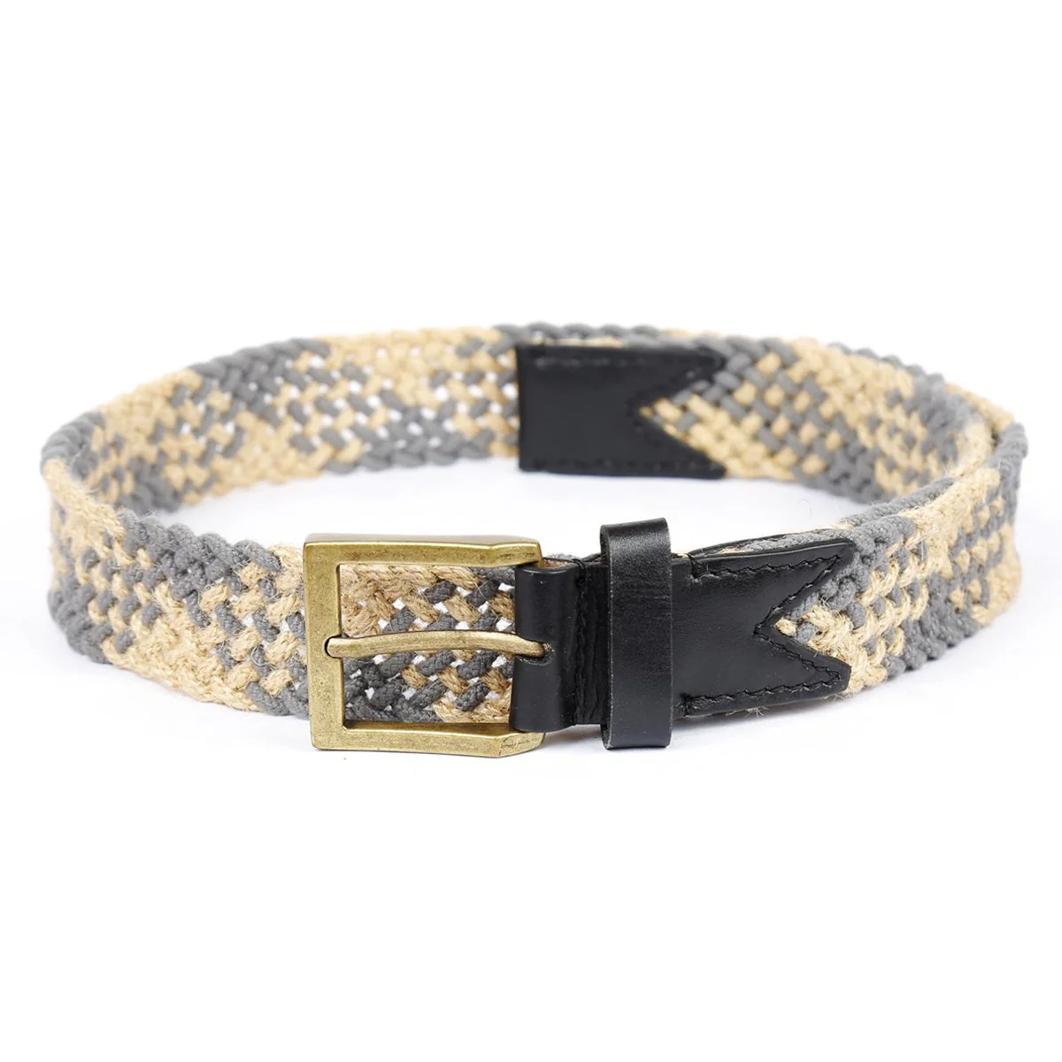Bacca Bucci upgraded braided stretch belt leather loop Jute weave belt for men - Image 3