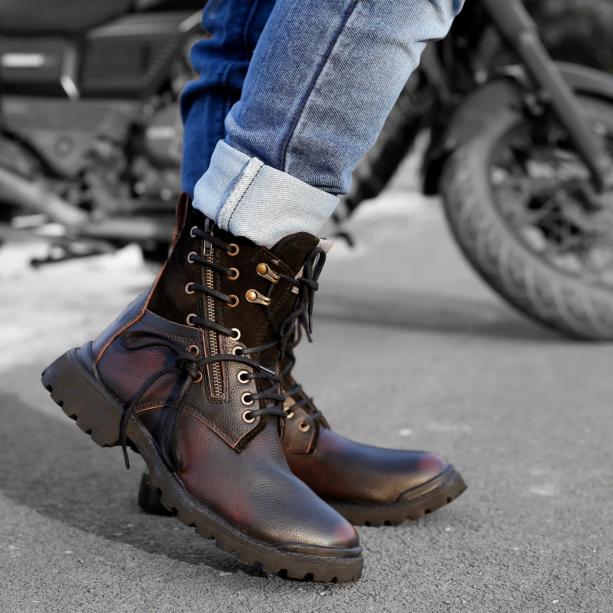 Bacca Bucci Combat Boots - Image 9